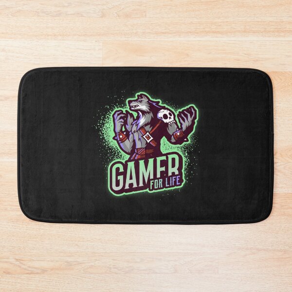 Item preview, Gamer for Life with Anthropomorphic Wolf Warrior designed and sold by PRIVARSHU.