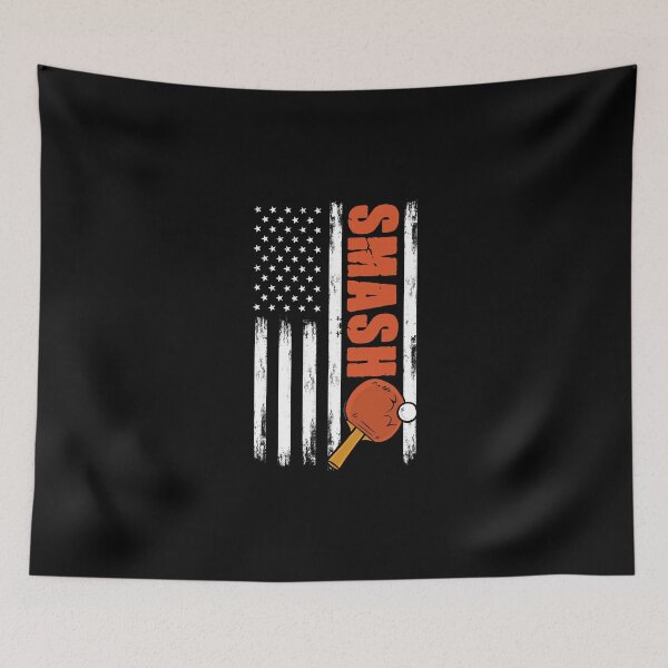 Item preview, Smash Ping Pong Patriot Flag Funny Table Tennis Player designed and sold by Nessshirts.