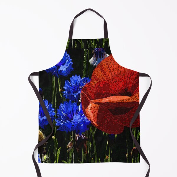 Item preview, Blue and red flowers Сolor print designed and sold by artdragongift 15.