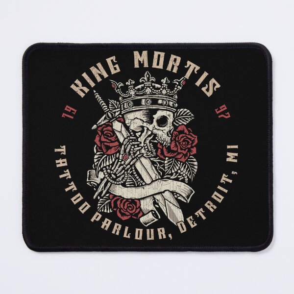 Item preview, King Mortis, Skull & Roses, Traditional Tattoo, Old School, Detroit Michigan designed and sold by Proverbial Wisdom Design.