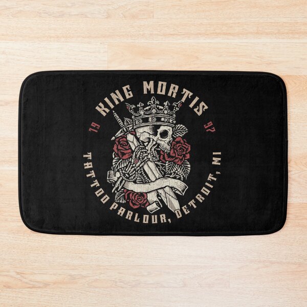 Item preview, King Mortis, Skull & Roses, Traditional Tattoo, Old School, Detroit Michigan designed and sold by Proverbial Wisdom Design.