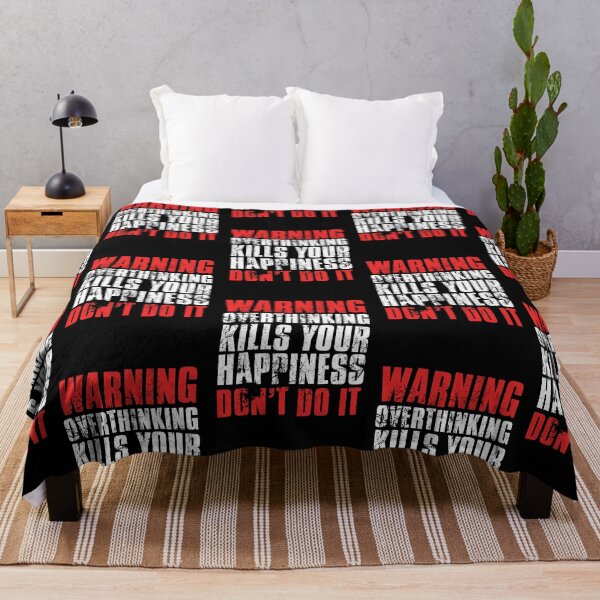 Item preview, Warning Overthinking Kills Your Happiness, Funny Quotes and Sayings designed and sold by FNStuff.