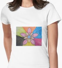 psychedelic flower Women's Fitted T-Shirt