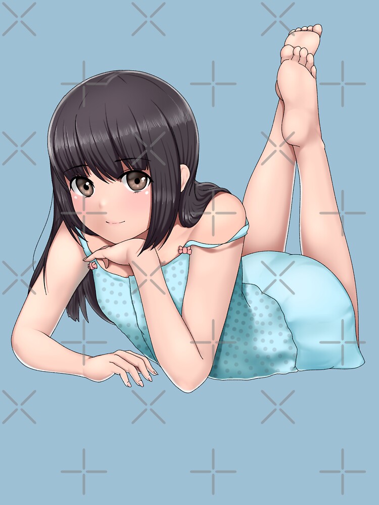 anime girl in a nightgown