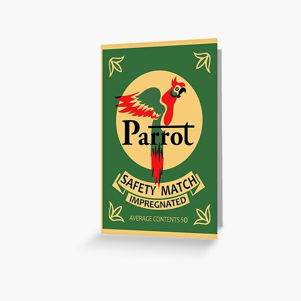 Artikel-Vorschau von Das Vintage Parrot Safety Streichholz, designt und verkauft von rogue-design.