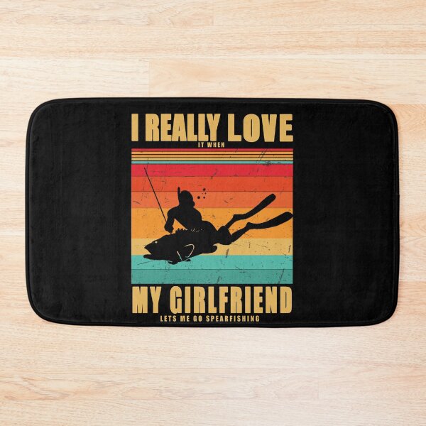 Item preview, I Really Love It When My Girlfriend Lets Me Go Spearfishing - Retro vintage - Funny  gift idea designed and sold by Live  Today.