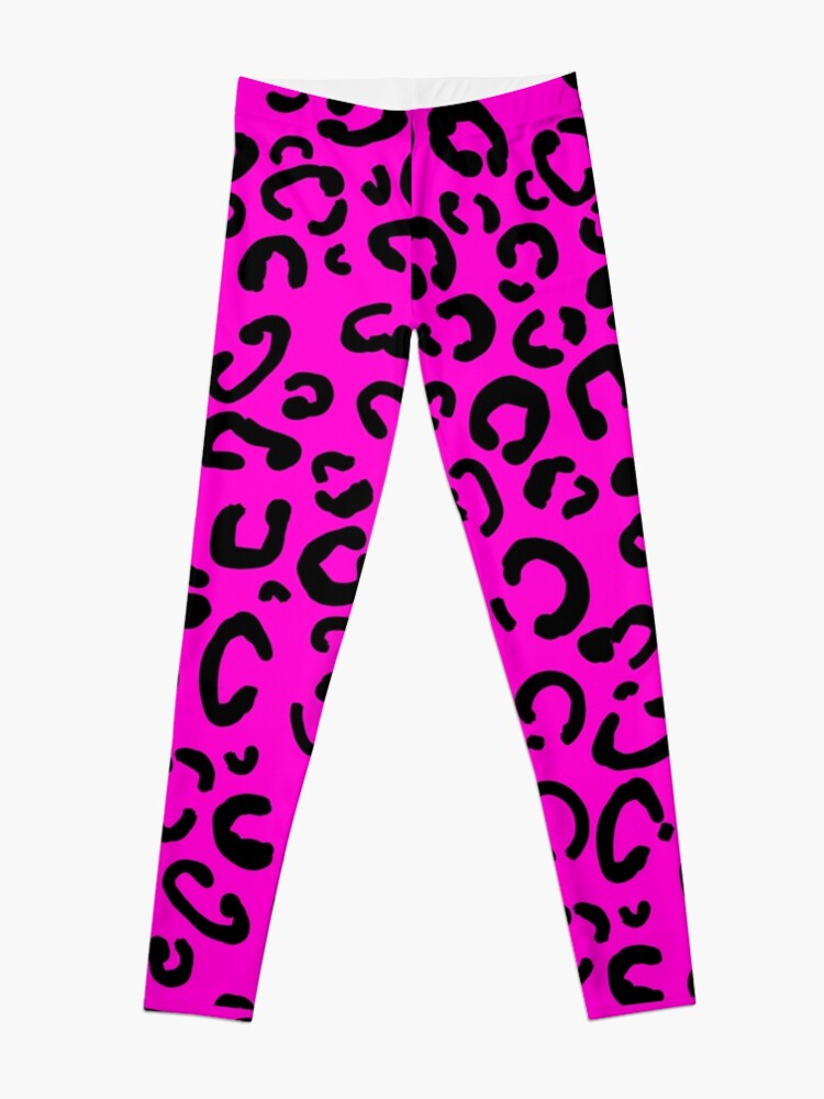 Purple and Pink Leopard Print Leggings