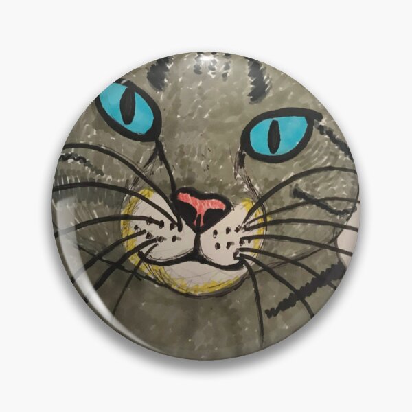Item preview, Blue eyed grey tabby cat designed and sold by Rebekah Gavra.
