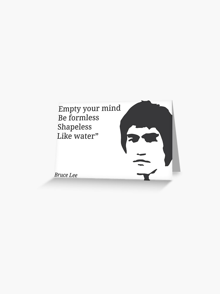 Carte De Vœux Citation De Bruce Lee Comme De L Eau Par Zodiack Redbubble