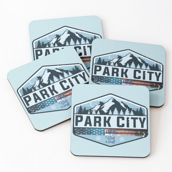 Item preview, Park City USA Ski Skiing Utah Sticker T-Shirt 01 designed and sold by OuterShellUK.