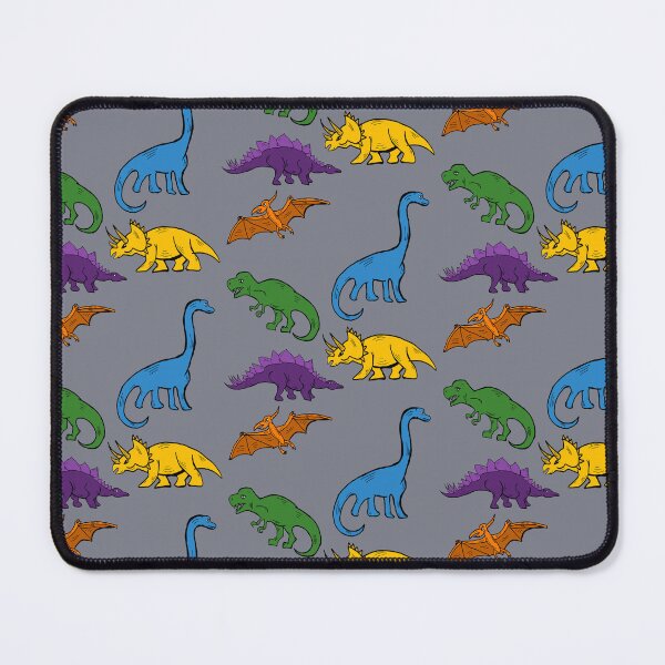 Item preview, Multicolor Dinosaur print grey designed and sold by DemonicGloom.