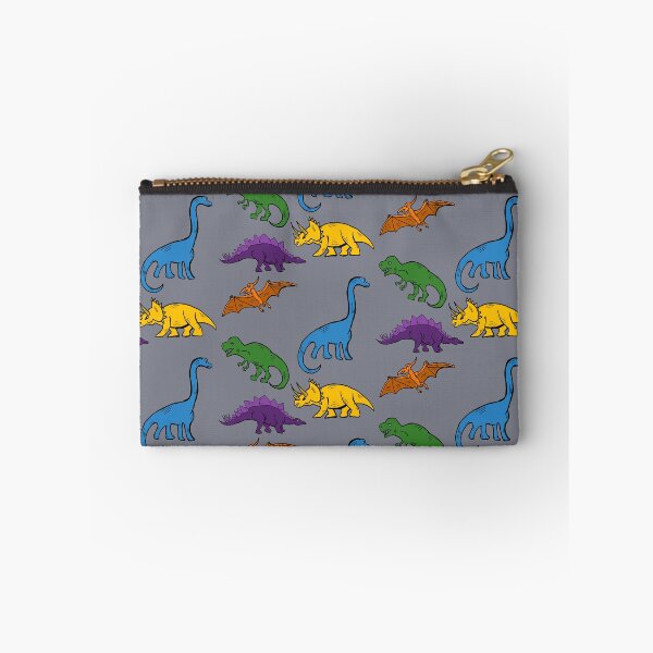Item preview, Multicolor Dinosaur print grey designed and sold by DemonicGloom.