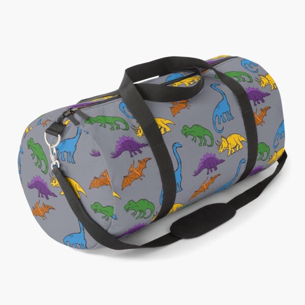 Item preview, Multicolor Dinosaur print grey designed and sold by DemonicGloom.