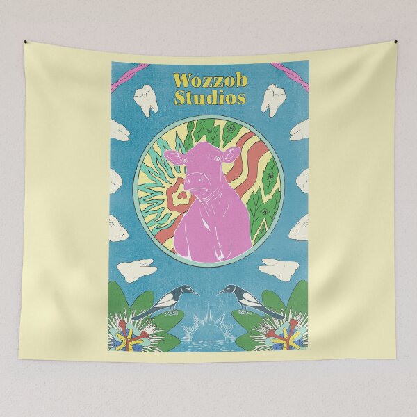 Item preview, Psychedelic Crazy Cow  designed and sold by wozzobstudios.