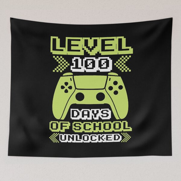 Item preview, Level 100 Days Of School Unlocked - Teacher 100th Day of School Student 100 Days of School Gamer  designed and sold by ohmier.
