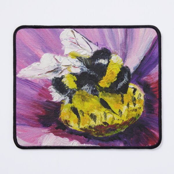 Item preview, Bumblebee On A Flower Oil Painting Print designed and sold by NatalyMak.