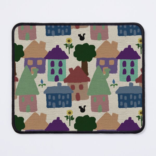 Item preview, Small town Cat Repeat pattern designed and sold by marialindemann.