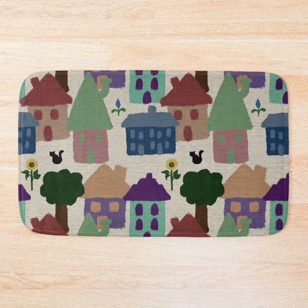 Item preview, Small town Cat Repeat pattern designed and sold by marialindemann.