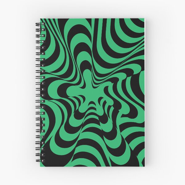 Item preview, Abstract Groovy Retro Liquid Swirl in Black Green designed and sold by technicolorable_art.