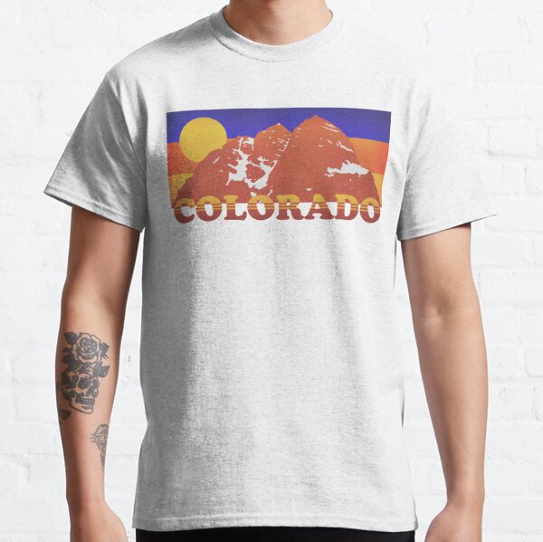 Vintage poster – Colorado Rocky Mountains Retro T-Shirt-CL – Colamaga