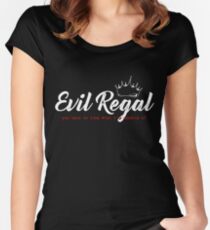 Evil Regal - White Women's Fitted Scoop T-Shirt