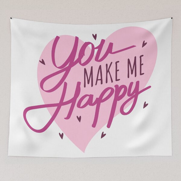 Item preview, You make me Happy with love stiker designed and sold by I'm  Redz.