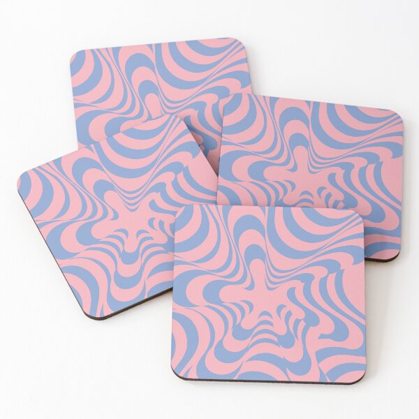Item preview, Abstract Groovy Retro Liquid Swirl Pink Blue Pattern designed and sold by technicolorable_art.