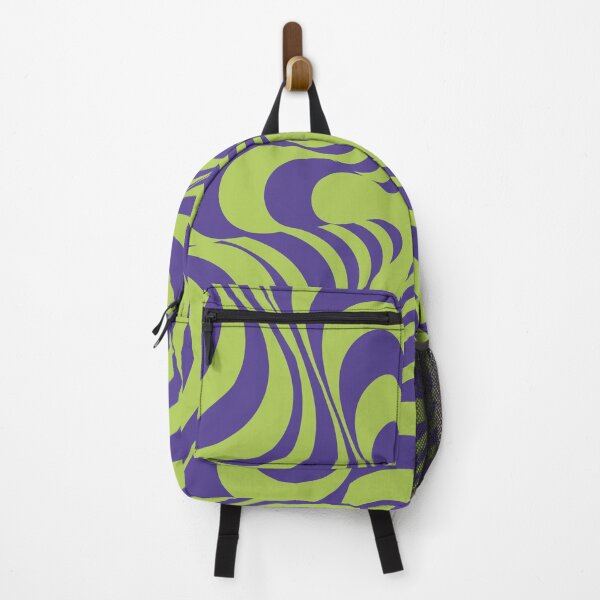 Item preview, Abstract Groovy Retro Liquid Swirl Purple Green Pattern designed and sold by technicolorable_art.
