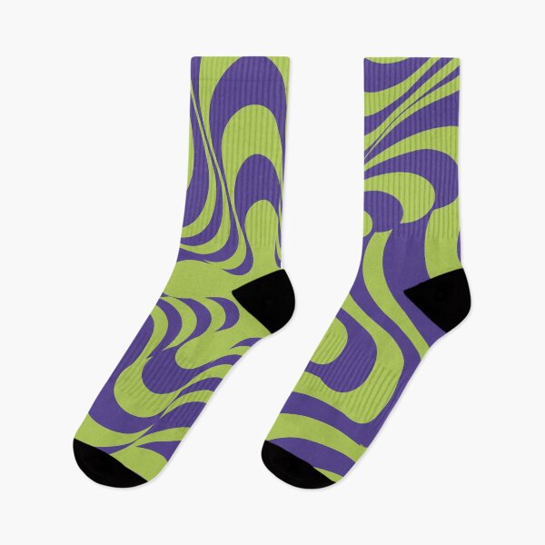 Item preview, Abstract Groovy Retro Liquid Swirl Purple Green Pattern designed and sold by technicolorable_art.