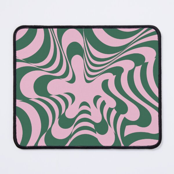 Item preview, Abstract Groovy Retro Liquid Swirl Pink Green Pattern designed and sold by technicolorable_art.