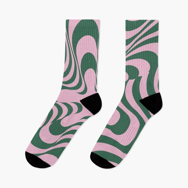 Item preview, Abstract Groovy Retro Liquid Swirl Pink Green Pattern designed and sold by technicolorable_art.