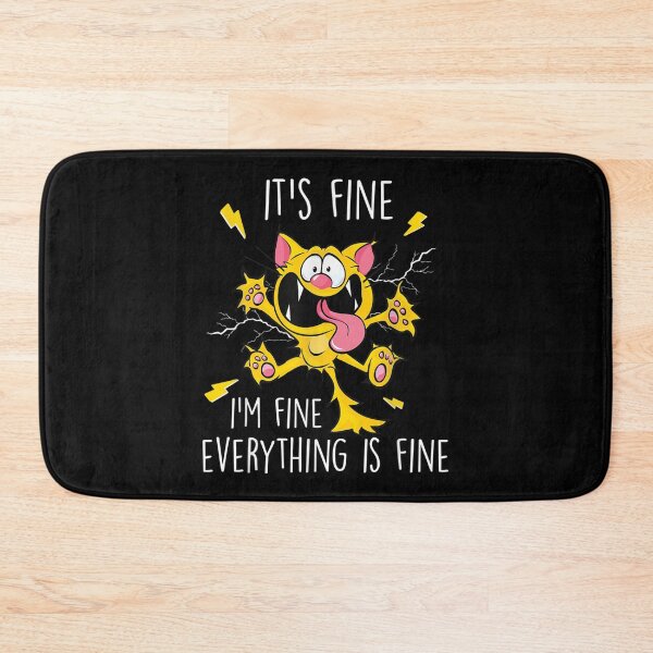 Item preview, Its Fine Im Fine Everything Is Fine shirt Funny Cat Lover Adults T-Shirt designed and sold by zacben.