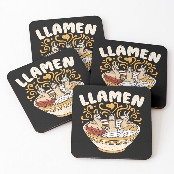Item preview, Llama Ramen Llamen Japanese Noodles designed and sold by Shirtcaesar.
