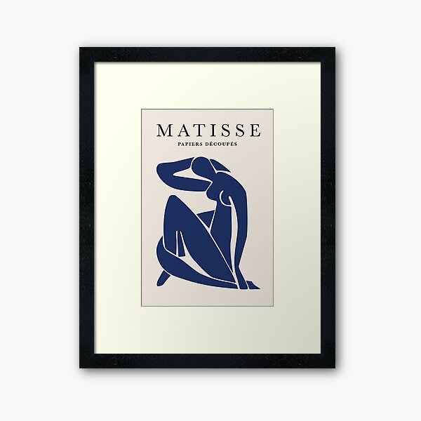 Item preview, Henri Matisse Nude, Papier Decoupes Art dark blue, Matisse Cutout's Wall Art, Matisse big designed and sold by re-make-.
