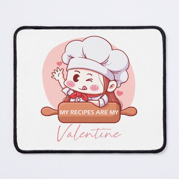 Item preview, Funny Chef Quote, My Recipes Are My Valentine Design, Cool Chef designed and sold by NEGI STORE ★★★★★.