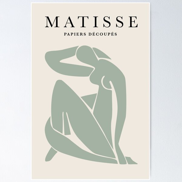 Item preview, Henri Matisse Nude, Papier Decoupes Art light green, Matisse Cutout's Wall Art, Matisse big designed and sold by re-make-.