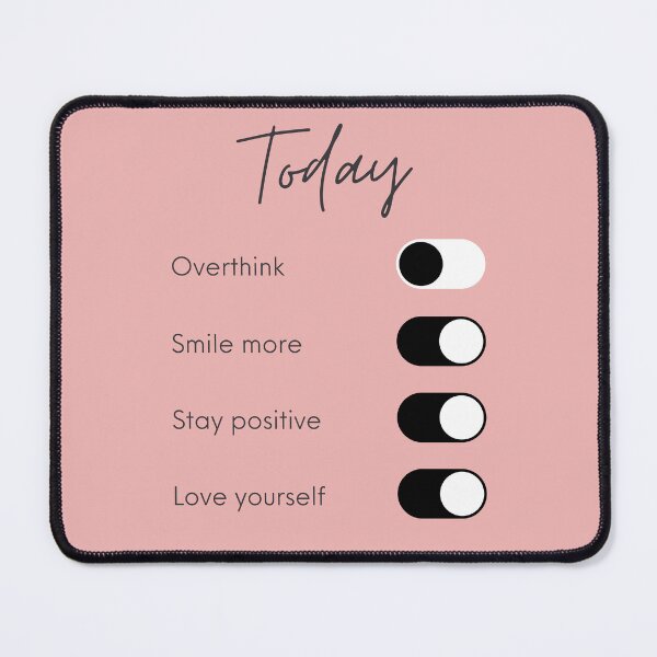 Item preview, Overthinking Kills Your Happiness Today Positive Affirmation designed and sold by SweetbeStore.