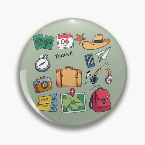 Item preview, Travel pack cute aesthetic summer adventure colourful vsco trendy inspiring travel hydro sticker pack  designed and sold by Tarun Bisht.