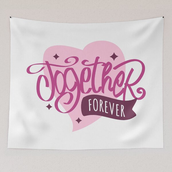 Item preview, Together forever with love stiker designed and sold by I'm  Redz.