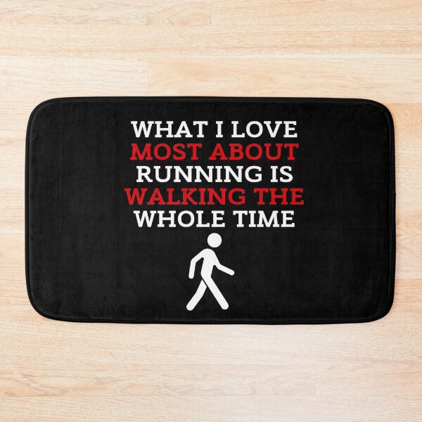 Item preview, What I Love Most About Running Is Walking The Whole Time Black Background designed and sold by ZestyFruit.