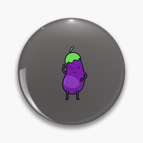Item preview, Happy Kawaii Eggplant designed and sold by ProtonProject.