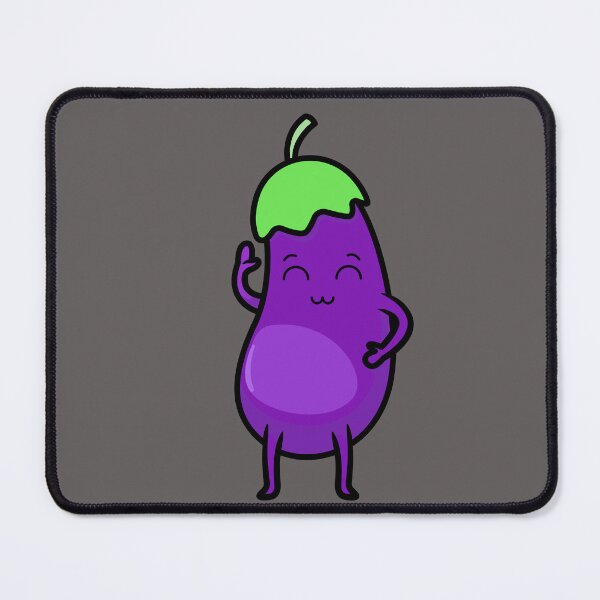 Item preview, Happy Kawaii Eggplant designed and sold by ProtonProject.