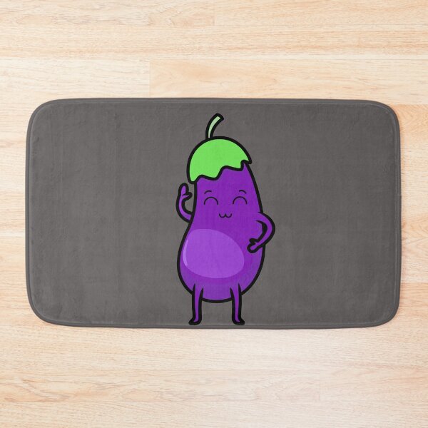 Item preview, Happy Kawaii Eggplant designed and sold by ProtonProject.