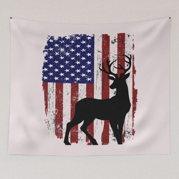 Item preview, Deer Hunter and flag designed and sold by Tresh Store.