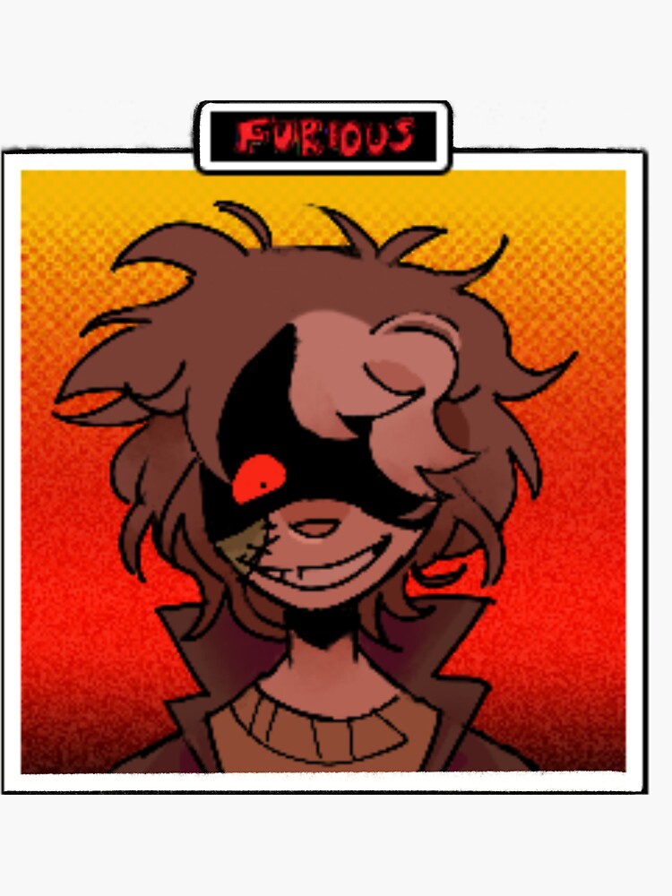 "Wilbur omori furious emotion " Sticker for Sale by Demelly Redbubble