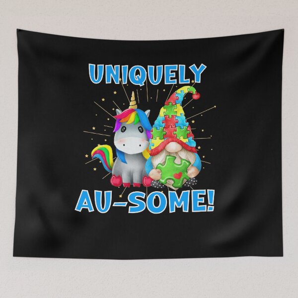 Item preview, Autism Acceptance - Unique is AU-some! Unicorn and Gnome  designed and sold by Mumzy2many.
