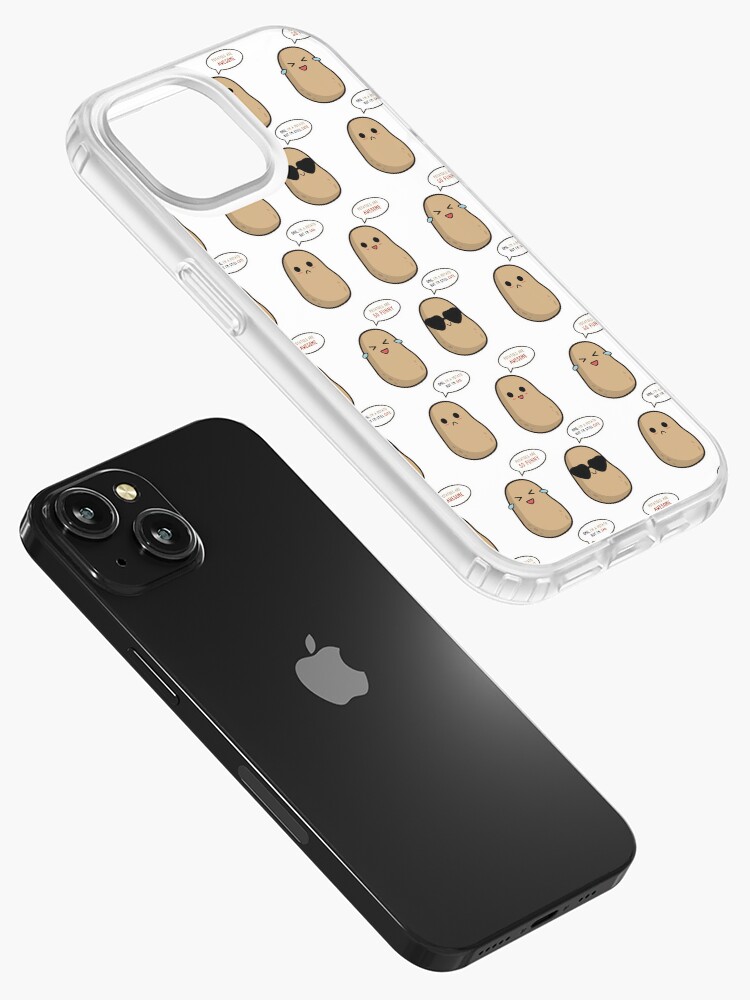 Cute potato cute - funny potato clipart memes iPhone Case for