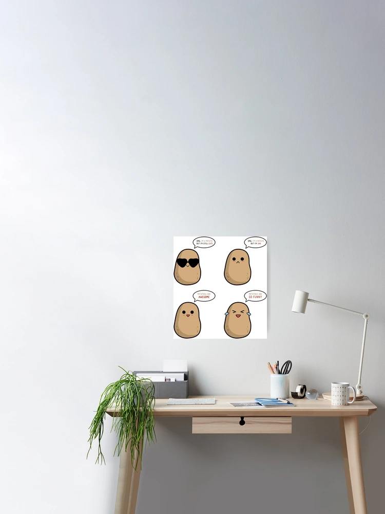 Cute potato cute - funny potato clipart memes Sticker for Sale by  Smartmerch99