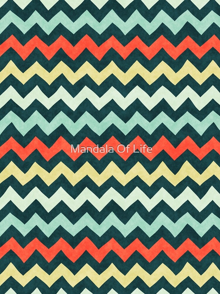 Thumbnail 5 of 5, A-Line Dress, Colorful Chevron 2 designed and sold by PatternsofLife.