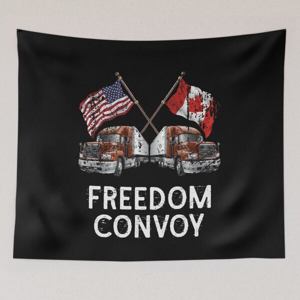 Item preview, Freedom Convoy - USA American and Canada Flag designed and sold by PIODesign.